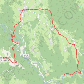 Itinéraire Château de Chalancon, distance, dénivelé, altitude, carte, profil, trace GPS