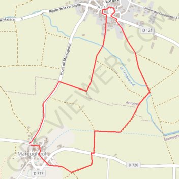 Itinéraire JF Jour2.2, distance, dénivelé, altitude, carte, profil, trace GPS