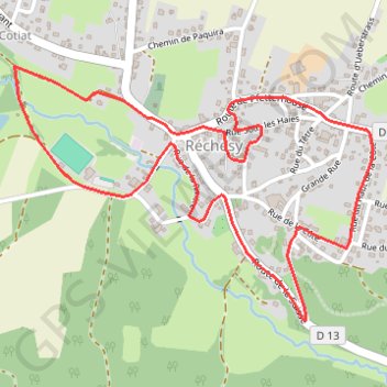 Itinéraire Circuit de Réchésy, distance, dénivelé, altitude, carte, profil, trace GPS