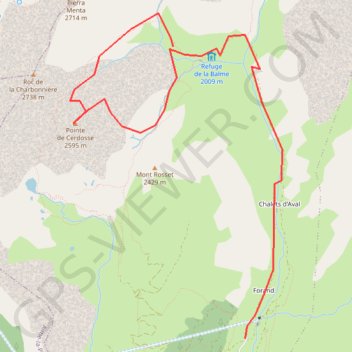 Itinéraire Tête de Cerdosse, distance, dénivelé, altitude, carte, profil, trace GPS