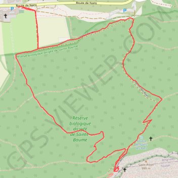 Itinéraire Grotte de Sainte-Marie-Madeleine - Sainte-Baume, distance, dénivelé, altitude, carte, profil, trace GPS