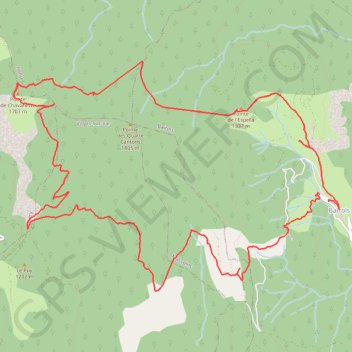 Itinéraire Tour des quatres quantons, distance, dénivelé, altitude, carte, profil, trace GPS