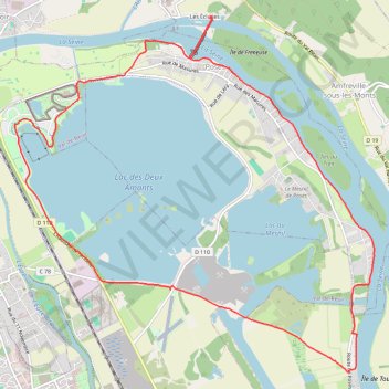 Itinéraire Randonnée Poses, distance, dénivelé, altitude, carte, profil, trace GPS