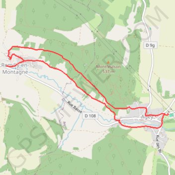 Itinéraire trace, distance, dénivelé, altitude, carte, profil, trace GPS
