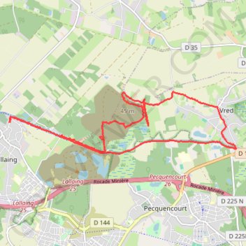 Itinéraire Sunrise terril de Gommenies, distance, dénivelé, altitude, carte, profil, trace GPS