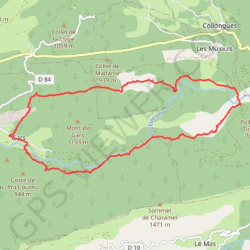 Itinéraire Tour du Mont de Gars, distance, dénivelé, altitude, carte, profil, trace GPS