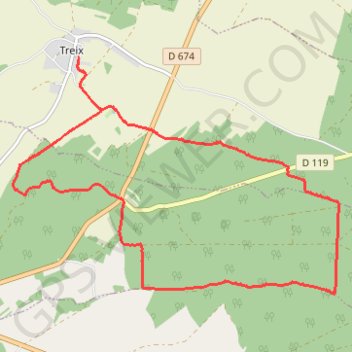 Itinéraire Rando des "2 Grands-Pères" aux environs de Treix, distance, dénivelé, altitude, carte, profil, trace GPS