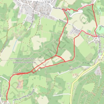 Itinéraire Saint-Germain-au-Mont-d'Or et le tour de Curis, distance, dénivelé, altitude, carte, profil, trace GPS
