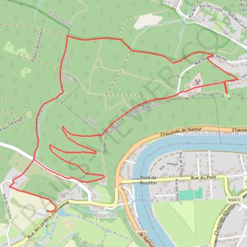 Itinéraire ANHEE-ANNEVOIE* - Annevoie - 7 Meuses - Annevoie, distance, dénivelé, altitude, carte, profil, trace GPS