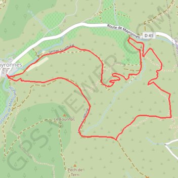 Itinéraire Balade autour de Mayronnes, distance, dénivelé, altitude, carte, profil, trace GPS