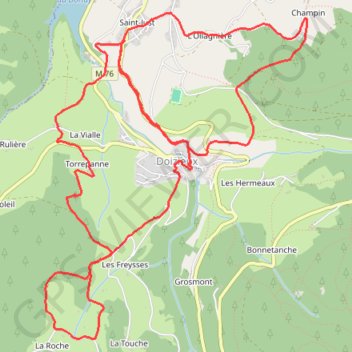 Itinéraire Saint Just en doizieux, distance, dénivelé, altitude, carte, profil, trace GPS