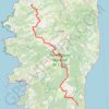 Itinéraire GR 20 - Traversée de la Corse, distance, dénivelé, altitude, carte, profil, trace GPS