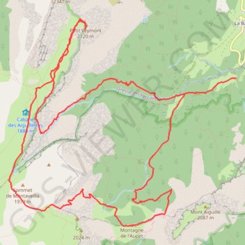 Itinéraire L'Aiguillette ou Petit Veymont, distance, dénivelé, altitude, carte, profil, trace GPS
