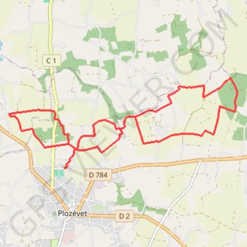 Itinéraire De la Trinité à Kermenguy - Plozévet, distance, dénivelé, altitude, carte, profil, trace GPS