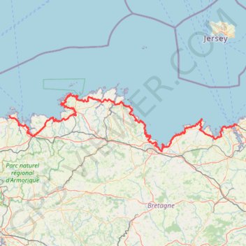 Itinéraire Saint-Malo - Santec, distance, dénivelé, altitude, carte, profil, trace GPS