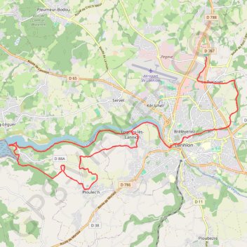 Itinéraire Le_yaudet_, distance, dénivelé, altitude, carte, profil, trace GPS