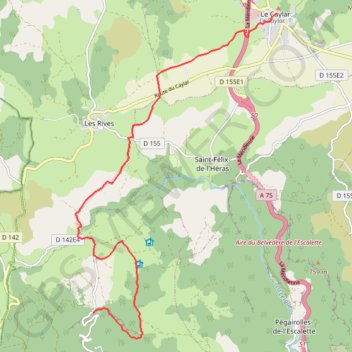 Itinéraire Labeil - Le Caylar, distance, dénivelé, altitude, carte, profil, trace GPS