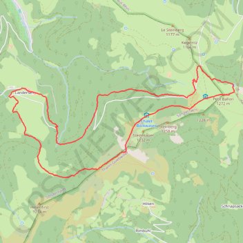 Itinéraire Petit Ballon, distance, dénivelé, altitude, carte, profil, trace GPS