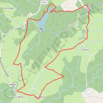 Itinéraire Hauts de la Môle à Pont de l'Arn, distance, dénivelé, altitude, carte, profil, trace GPS