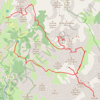Itinéraire Camp JAB Pleine nature, distance, dénivelé, altitude, carte, profil, trace GPS