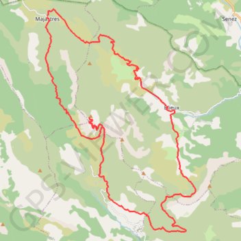 Itinéraire Tour du Mourre de Chanier_1, distance, dénivelé, altitude, carte, profil, trace GPS