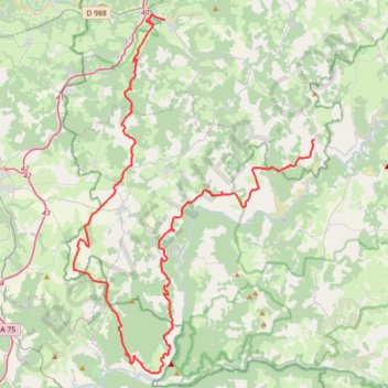 Itinéraire Tour du Causse Sauveterre. De Laval-du-Tarn à La Canourgue (Lozère), distance, dénivelé, altitude, carte, profil, trace GPS