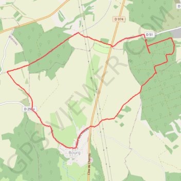 Itinéraire Marche nordique Bourg, distance, dénivelé, altitude, carte, profil, trace GPS
