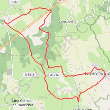 Itinéraire Montaigu-la-Brisette (50700), distance, dénivelé, altitude, carte, profil, trace GPS