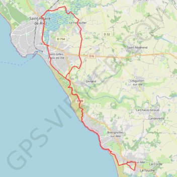 Itinéraire le-fenouiller-st-hilaire-st-gilles-x-vie-45km, distance, dénivelé, altitude, carte, profil, trace GPS