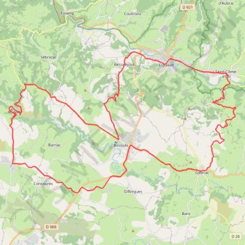 Itinéraire L'histoire des paysages - Espalion, distance, dénivelé, altitude, carte, profil, trace GPS