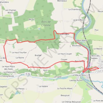 Itinéraire Sentier des Roches - Saint-Germain-sur-Ille, distance, dénivelé, altitude, carte, profil, trace GPS