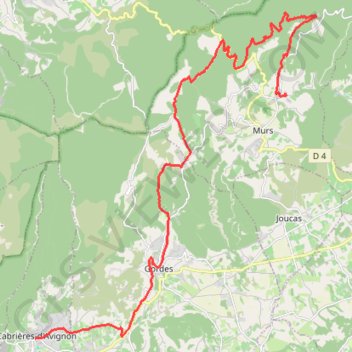 Itinéraire Tour du Luberon - J1, distance, dénivelé, altitude, carte, profil, trace GPS