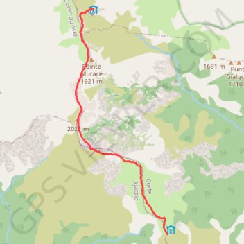Itinéraire GR 20 Nord Etape 2, distance, dénivelé, altitude, carte, profil, trace GPS