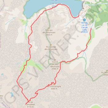Itinéraire Campbieil-Estaragne, distance, dénivelé, altitude, carte, profil, trace GPS