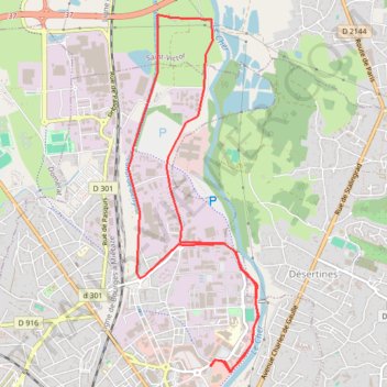 Itinéraire Tracé 002, distance, dénivelé, altitude, carte, profil, trace GPS