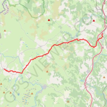 Itinéraire Nasbinals - Aumont-Aubrac, distance, dénivelé, altitude, carte, profil, trace GPS
