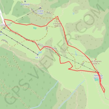 Itinéraire Les Plagnes, distance, dénivelé, altitude, carte, profil, trace GPS