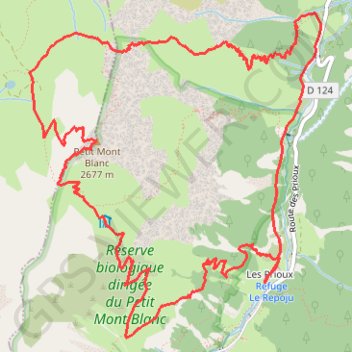 Itinéraire Le Petit Mont Blanc, distance, dénivelé, altitude, carte, profil, trace GPS