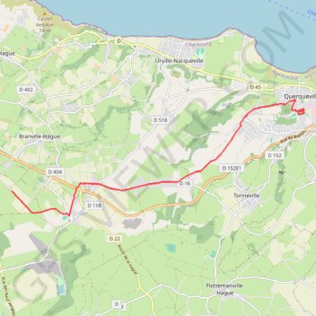 Itinéraire 10km du Cotentin 2024, distance, dénivelé, altitude, carte, profil, trace GPS