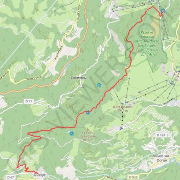 Itinéraire Queige - refuge de Lachat, distance, dénivelé, altitude, carte, profil, trace GPS