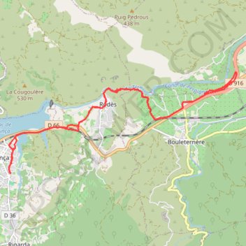 Itinéraire Randonnée de Vinca à Ille sur tet (gorge de la guillera), distance, dénivelé, altitude, carte, profil, trace GPS