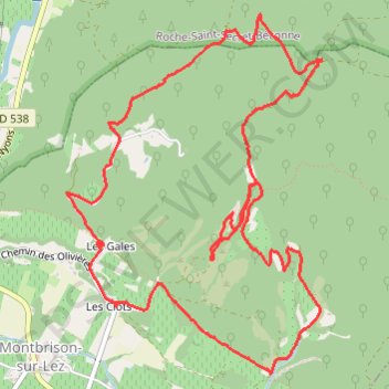 Itinéraire Montbrison-sur-Lez, la Viale, distance, dénivelé, altitude, carte, profil, trace GPS