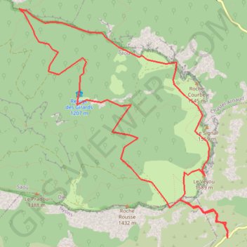 Itinéraire LES TROIS BECS, distance, dénivelé, altitude, carte, profil, trace GPS
