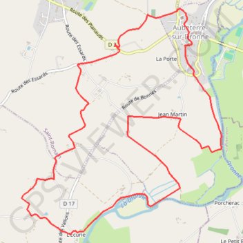 Itinéraire Val de Dronne - Église souterraine Saint-Jean d'Aubeterre-sur-Dronne, distance, dénivelé, altitude, carte, profil, trace GPS