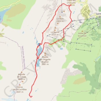 Itinéraire Glacier de Saint Sorlin. (Oisans), distance, dénivelé, altitude, carte, profil, trace GPS