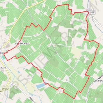 Itinéraire Le circuit des moulins - Les Lèves-et-Thoumeyragues, distance, dénivelé, altitude, carte, profil, trace GPS