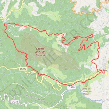 Itinéraire Tracolette Lardoix court, distance, dénivelé, altitude, carte, profil, trace GPS