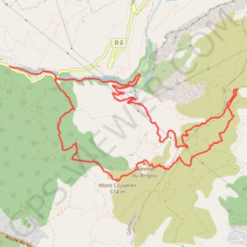 Itinéraire Brigou Cruvelier, distance, dénivelé, altitude, carte, profil, trace GPS