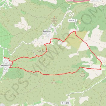 Itinéraire Le Castellas d'Aumelas, distance, dénivelé, altitude, carte, profil, trace GPS