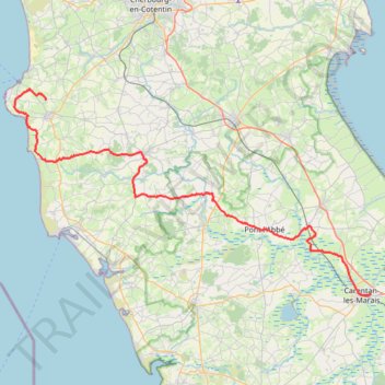 Itinéraire 3 - ST Hilaire - Tréauville, distance, dénivelé, altitude, carte, profil, trace GPS